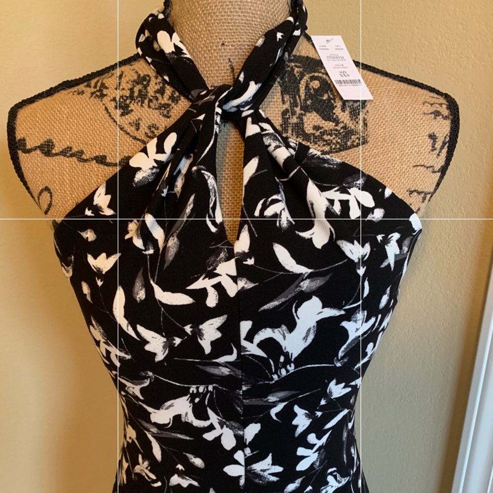 WHBM cross neck top.